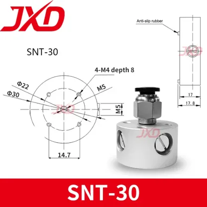 JXD Bernoulli Gripper NF20-06-A-M5F NF40-06-A-18F NF60-06-A-18F Aluminum Alloy Metal Non-contact Vacuum Suction Cup-BOLTTE