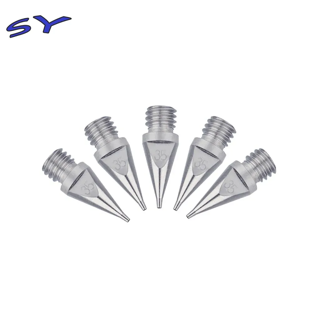 SY High Precision One-Piece Glue Dispensing Needle, Double Thread Tapered Needle Tip Integrated Conical, 304Stainless Steel-BOLTTE
