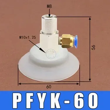 Pneumatic Vacuum Suction Cup Heavy-duty Sucker PFG PFYK-60 Large Power Silicone & NBR Mechanical Arm Robot Automation Tools-BOLTTE