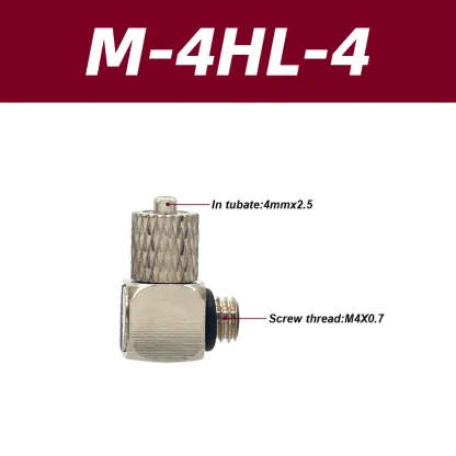 5PCS 10PCS Mini Micro Pneumatic Pipe Fitting Hose 3/4/5/6mm Male Thread M3 M4 M5 M6 Copper Straight/Elbow Type Quick Connector-BOLTTE