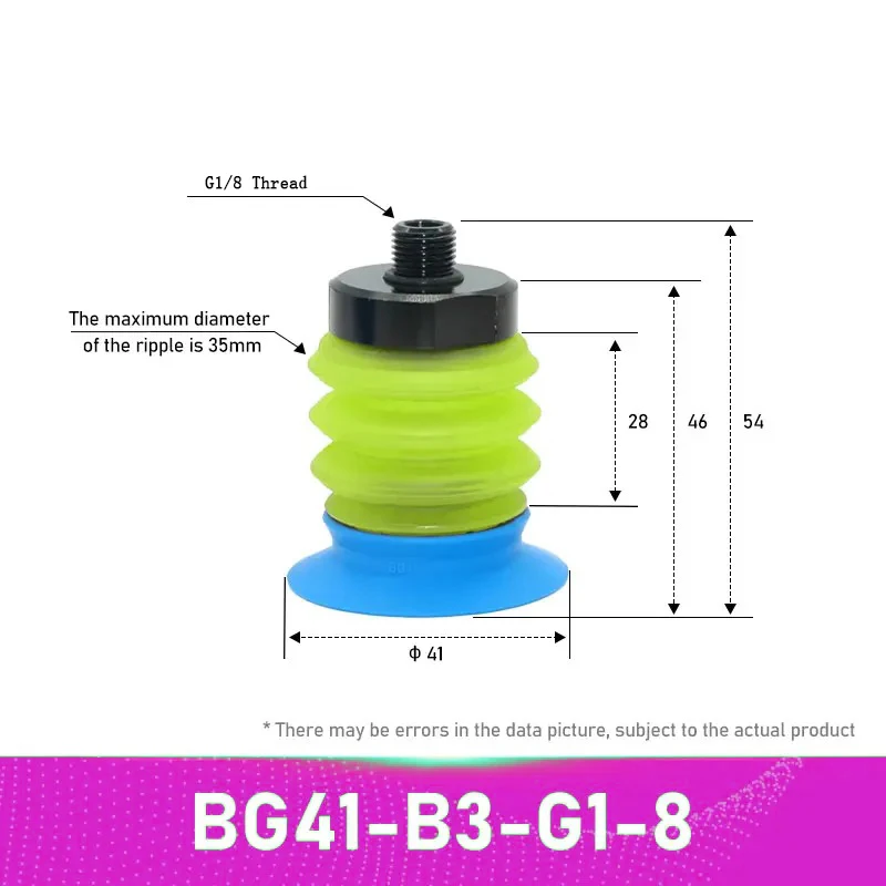 Pneumatic Vacuum Suction Cup Multi-layer Imported PU Soft Packaging Liquid Bag Opening Sucker Automation Manipulator Accessory-BOLTTE