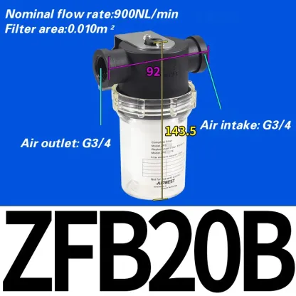 High precision vacuum pump filter cartridge ZFB/ABF-10-15-20-25-40