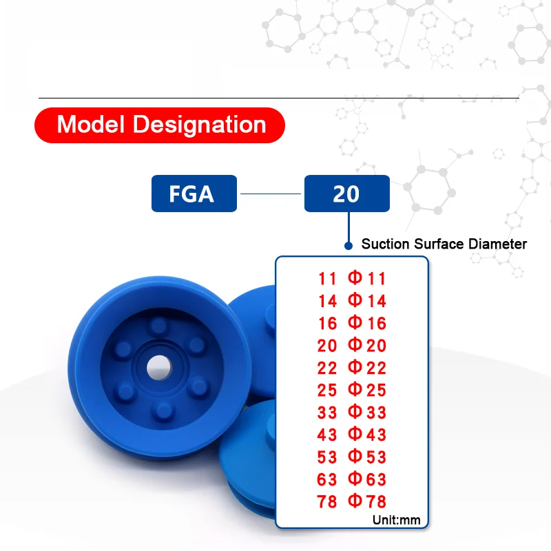 5pcs FGA Series Vacuum Suction Cups, corrugated vacuum suction cup nozzle FGA11/14/16/20/22/25/33/43/53/78-BOLTTE