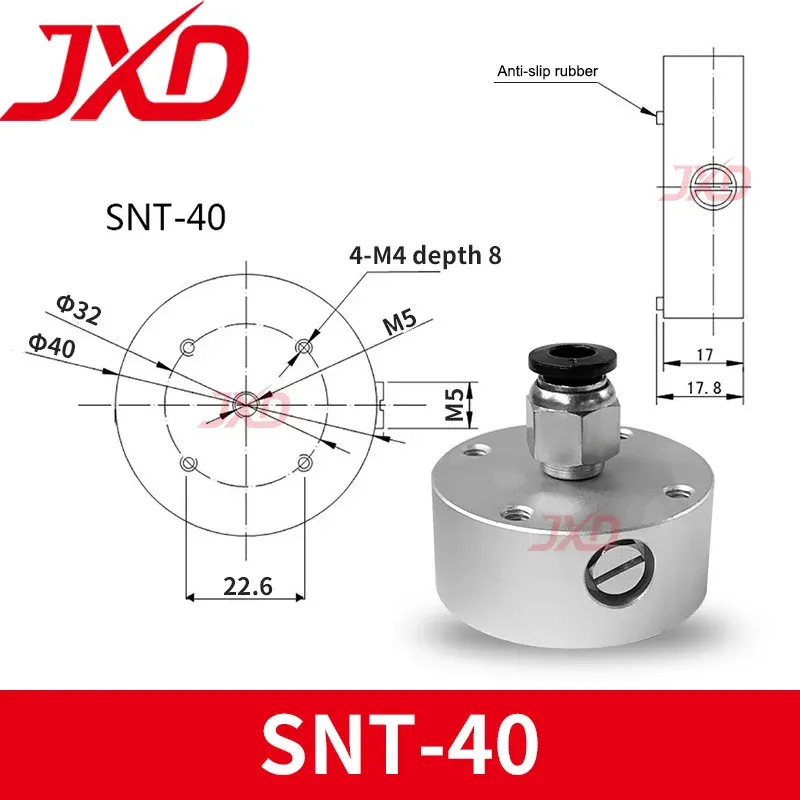 JXD Bernoulli Gripper NF20-06-A-M5F NF40-06-A-18F NF60-06-A-18F Aluminum Alloy Metal Non-contact Vacuum Suction Cup-BOLTTE