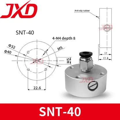 JXD Bernoulli Gripper NF20-06-A-M5F NF40-06-A-18F NF60-06-A-18F Aluminum Alloy Metal Non-contact Vacuum Suction Cup-BOLTTE
