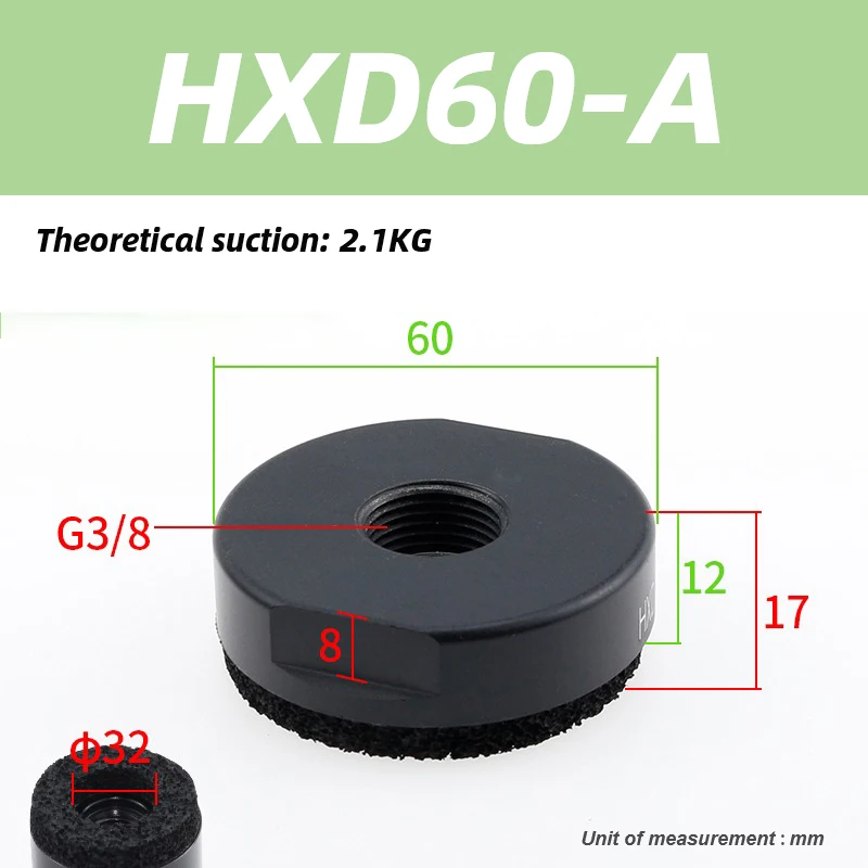 HXD HXN Series Vacuum Sponge Suction Cup Manipulator With bumper bar HXD30-A HXD40-A HXN22X38-A HXN60X120-A-X-BOLTTE