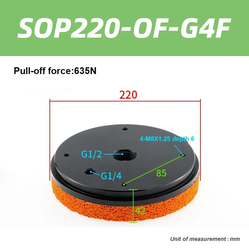 Pneumatic industrial sponge suction cup manipulator, large suction power, large flow traceless gripper-BOLTTE