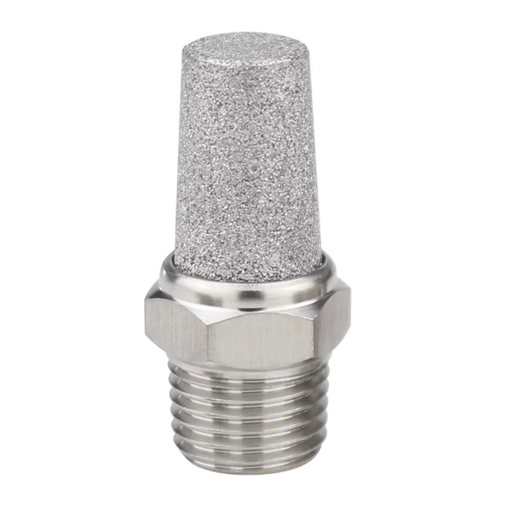 M5 1/8" 1/4" 3/8" 1/2" -2" BSP NPT Male Pneumatic Air 304 316 Stainless Steel Exhaust Muffler Silencers Fitting Noise Filter-BOLTTE