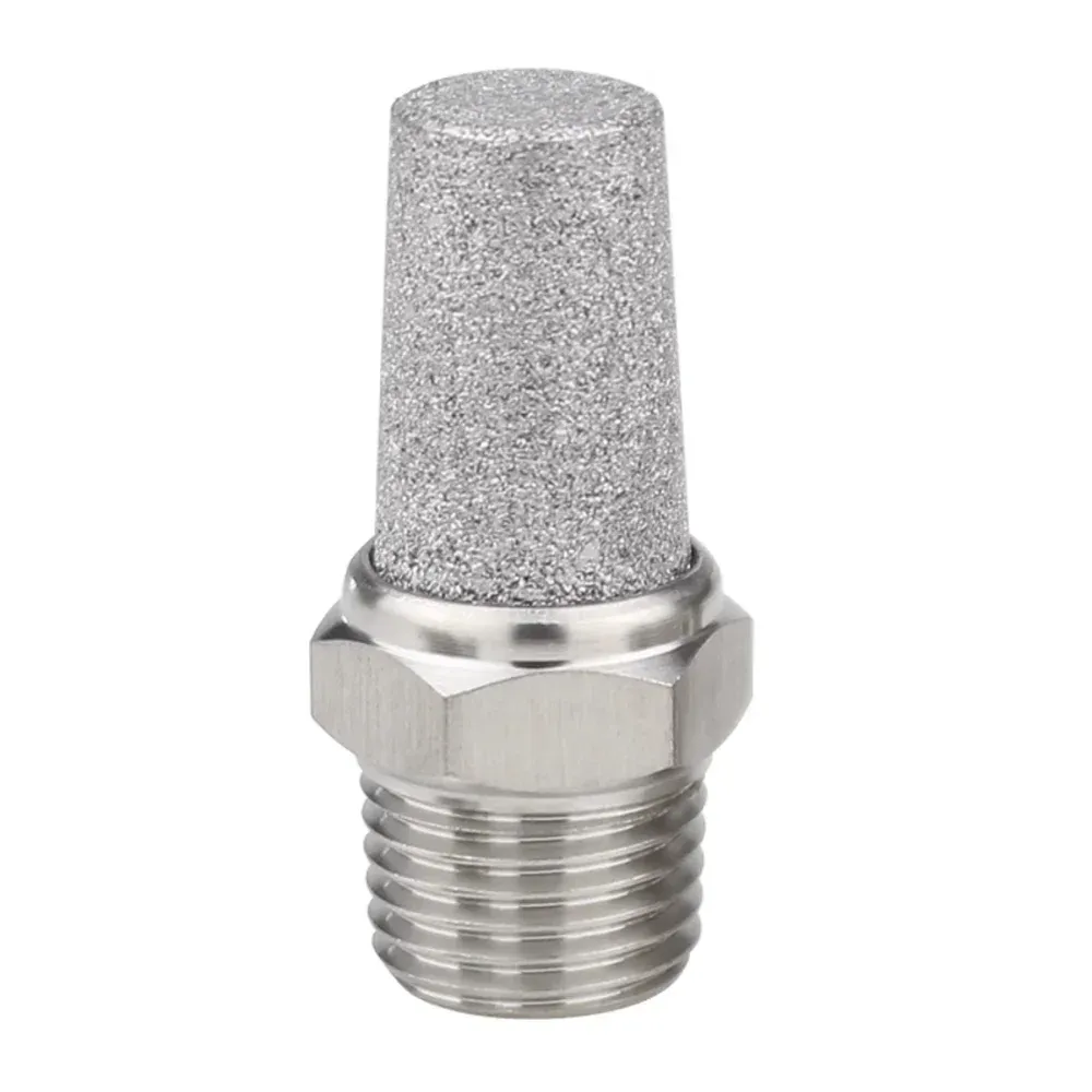 M5 1/8" 1/4" 3/8" 1/2" -2" BSP NPT Male Pneumatic Air 304 316 Stainless Steel Exhaust Muffler Silencers Fitting Noise Filter-BOLTTE