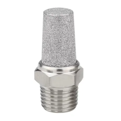 M5 1/8" 1/4" 3/8" 1/2" -2" BSP NPT Male Pneumatic Air 304 316 Stainless Steel Exhaust Muffler Silencers Fitting Noise Filter-BOLTTE