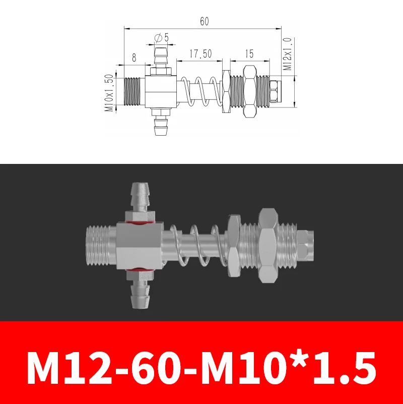 M12-07B Series Small Air Pneuamtic Parts Fixture Rubber Sucker Pad Silicone Vacuum Suction Cup Mount-BOLTTE