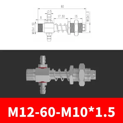M12-07B Series Small Air Pneuamtic Parts Fixture Rubber Sucker Pad Silicone Vacuum Suction Cup Mount-BOLTTE