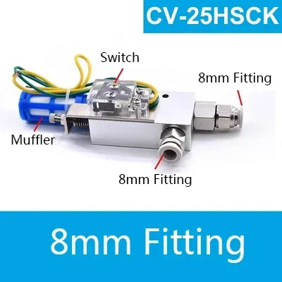 Vacuum Generator with Switch CV-10HS Exhaust Valve Negative Pressure Control Large Flow Micro Switch Vacuum Manufacturing Valve-BOLTTE
