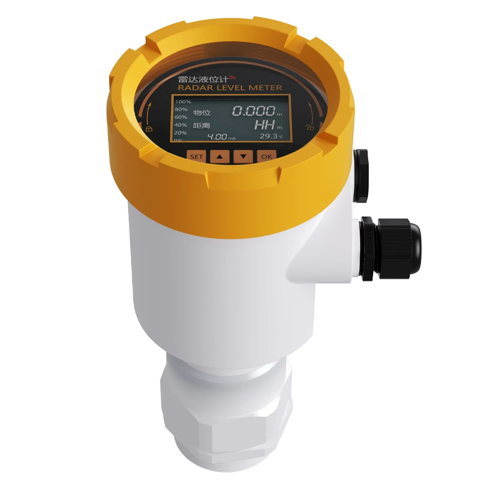 Radar Level Sensor 5m 10m 4-20mA 60GHZ with Screen Radar Liquid Level Meter River 0-10V RS485 Level Transmitter-BOLTTE