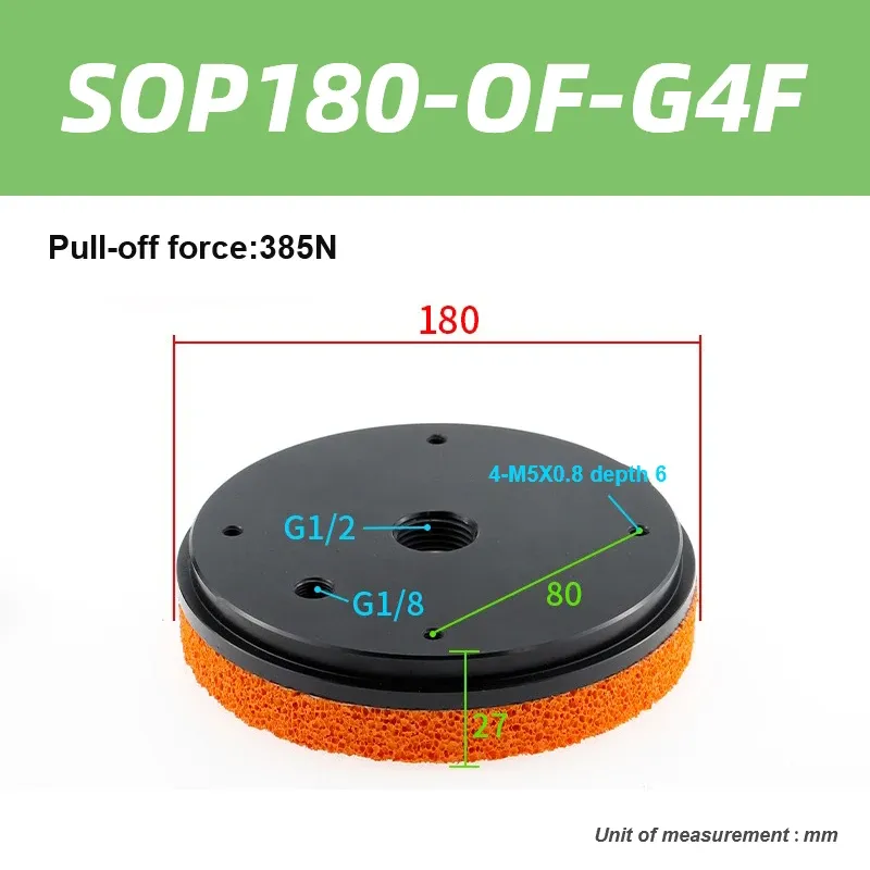 Pneumatic industrial sponge suction cup manipulator, large suction power, large flow traceless gripper-BOLTTE