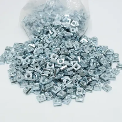 100P/lot T Block Square Nut M3 M4 M5 M6 M8 Slot T-nut Sliding Nuts for 2020 3030 4040 4545 Profile Aluminum Furniture 3d printer