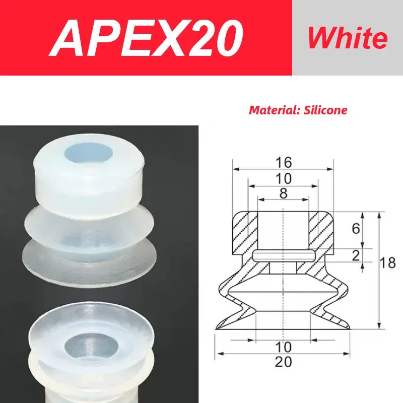 Packaging Machine Bag Opening Vacuum Suction Cup APEX20  K-27 F25 K3-3A 20-2 Robotic Arm Film Plastic Bag Accessories Pneumatic-BOLTTE