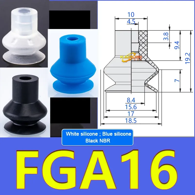 5pcs FGA Series Vacuum Suction Cups, corrugated vacuum suction cup nozzle FGA11/14/16/20/22/25/33/43/53/78-BOLTTE