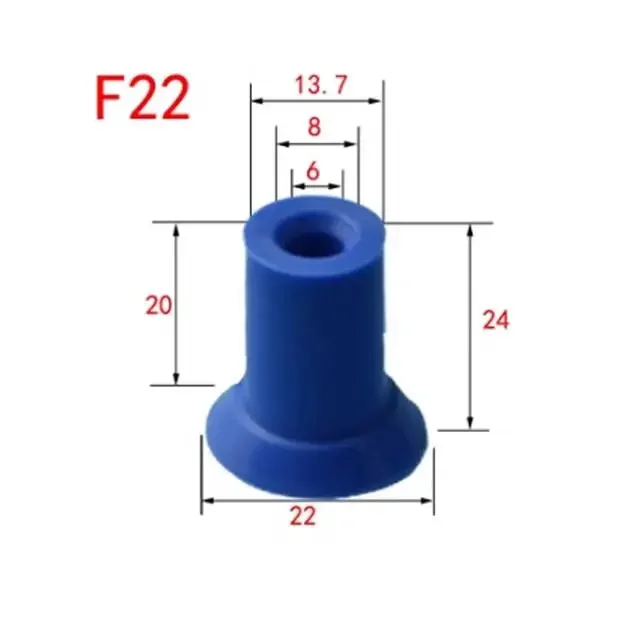 10PCS Pneumatic Vacuum Suction Cup F Series Packing Machine Vacuum Bag Opening Sucker Plastic Film Food Bag Suction Nozzle F18-BOLTTE