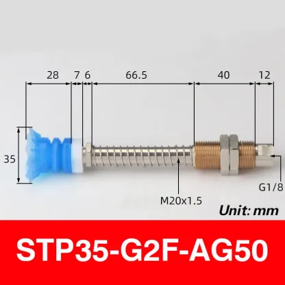 Open bag vacuum suction cup industrial STP35S/60S suction soft packaging silicone mechanical arm accessories suction nozzle lip-BOLTTE