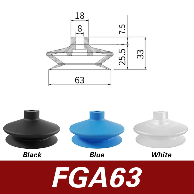 FGA11/14/16/20/22/25/33/43/53/63/78 robotic arm vacuum suction cup ripple