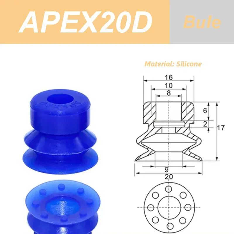 Packaging Machine Bag Opening Vacuum Suction Cup APEX20  K-27 F25 K3-3A 20-2 Robotic Arm Film Plastic Bag Accessories Pneumatic-BOLTTE