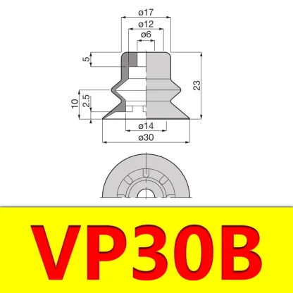 Manipulator Accessories Corrugated Suction Cup Suction Cup Diameter 10/15/20/25/30/40/50mm Pneumatic Accessories VP-B-BOLTTE