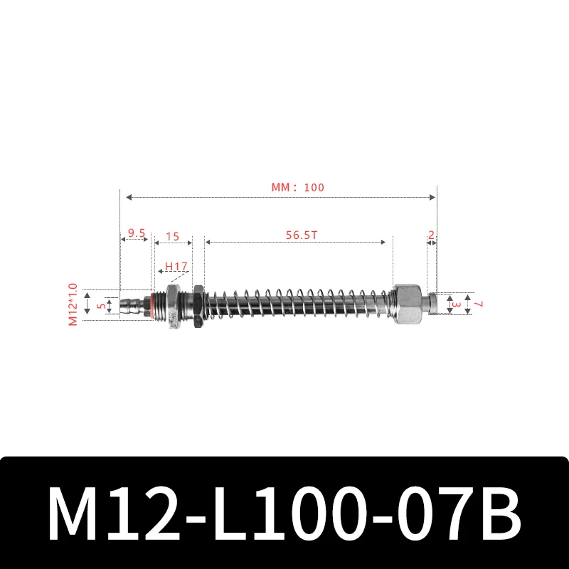 M12-07B Series Small Air Pneuamtic Parts Fixture Rubber Sucker Pad Silicone Vacuum Suction Cup Mount-BOLTTE