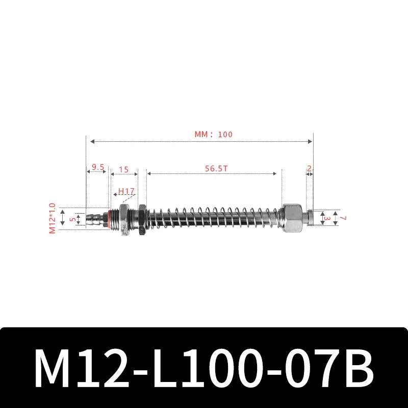 M12-07B Series Small Air Pneuamtic Parts Fixture Rubber Sucker Pad Silicone Vacuum Suction Cup Mount-BOLTTE