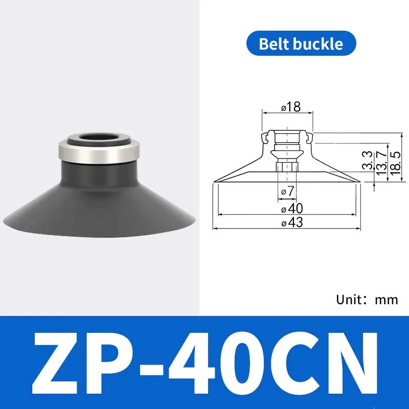 Pneumatic Vacuum Suction Cup with Holder ZP10CN/CS Silicone Sucker for Injection Molding Machine Robot Arm Automation Fitting
