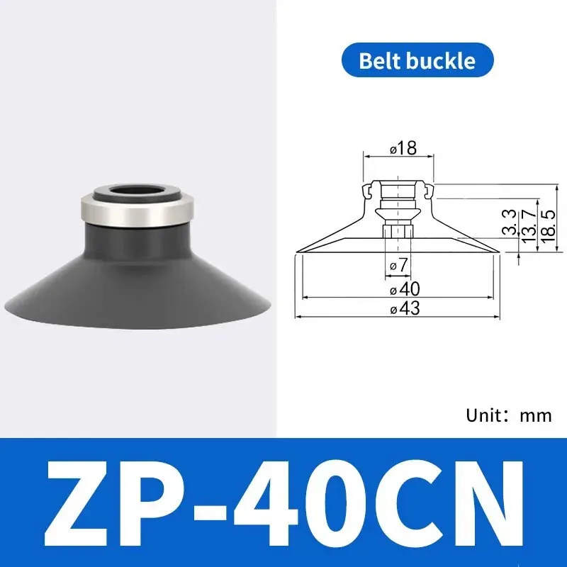 Pneumatic Vacuum Suction Cup with Holder ZP10CN/CS Silicone Sucker for Injection Molding Machine Robot Arm Automation Fitting