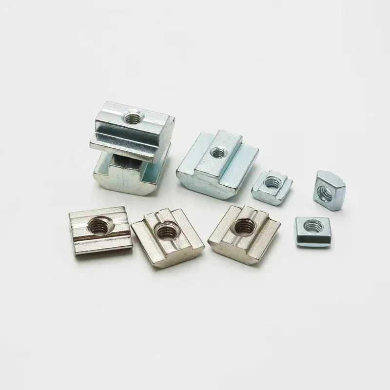 100P/lot T Block Square Nut M3 M4 M5 M6 M8 Slot T-nut Sliding Nuts for 2020 3030 4040 4545 Profile Aluminum Furniture 3d printer