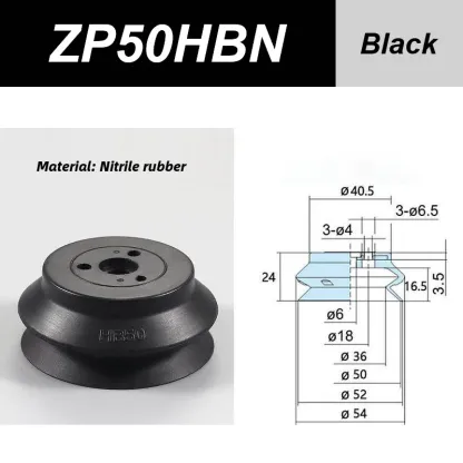 Overloaded Robotic Arm Vacuum Suction Cup Industrial Nozzle ZP32/40/50/63/80/100/125 HBN/HBS