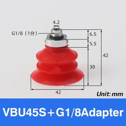 Mechanical arm suction cup industrial VBU35/45 vacuum suction cup high temperature resistant strong suction nozzle accessories-BOLTTE