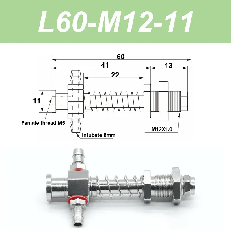 Vacuum suction cup base big head 11mm hardware manipulator fixture accessories pneumatic support tail Side air intake-BOLTTE