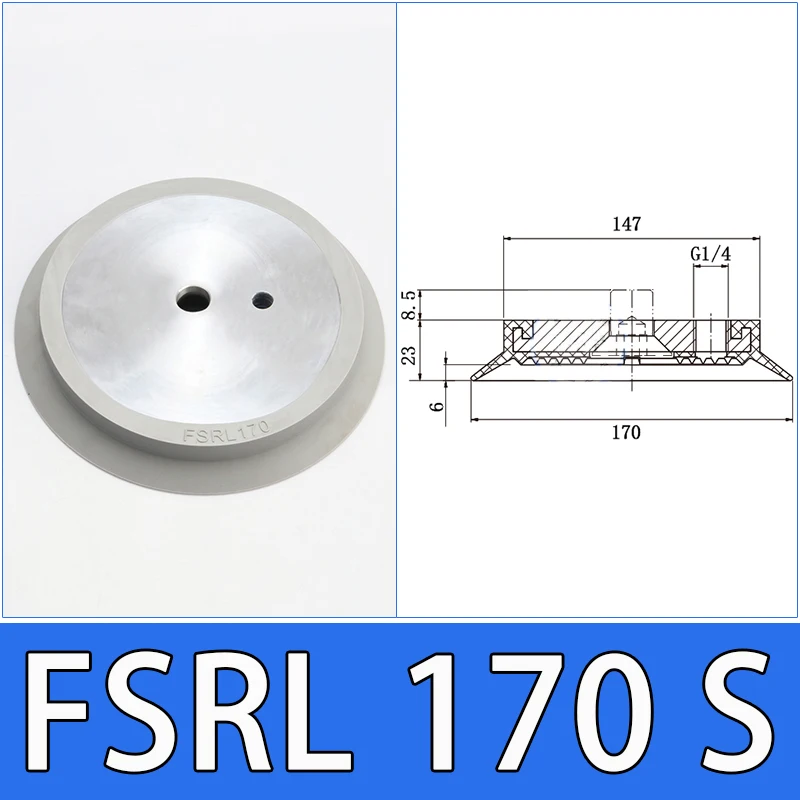 Vacuum suction cup industrial robotic arm suction cup single-layer170 230 290mm silicone strong heavy-duty pneumatic suction cup-BOLTTE