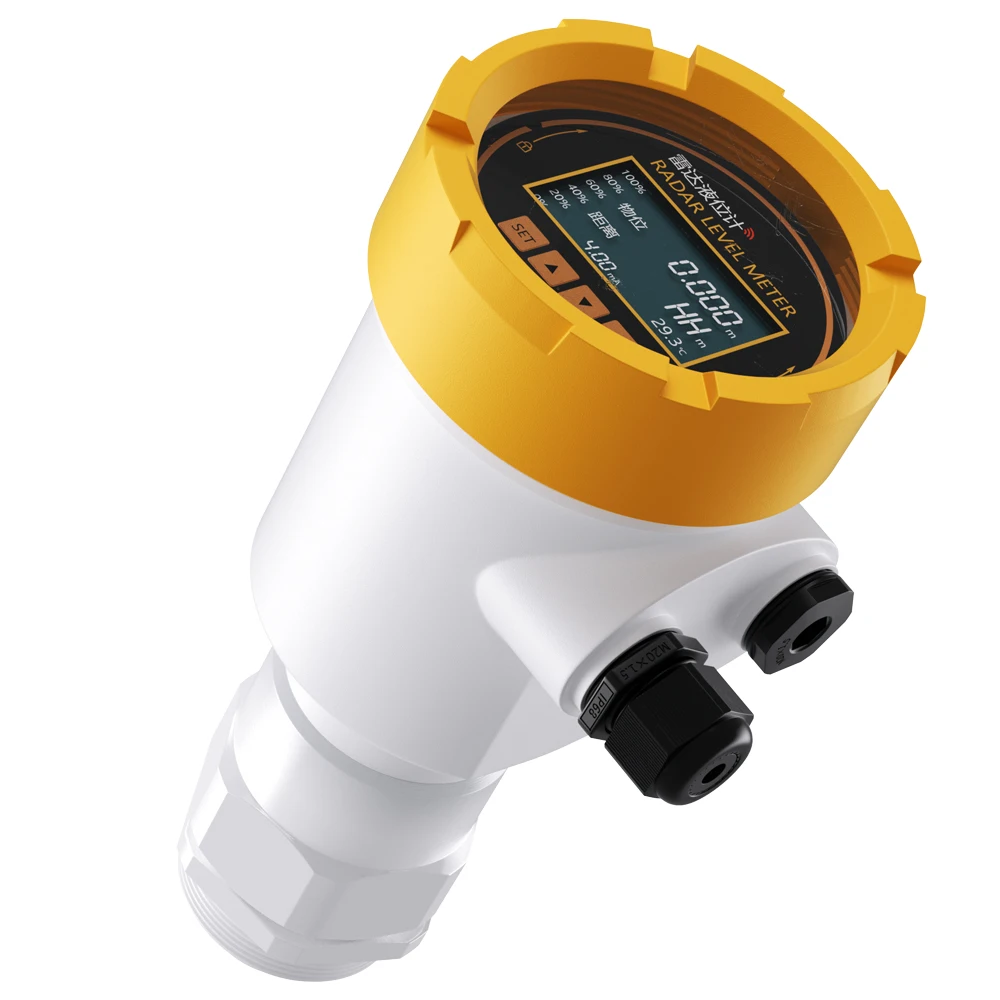 Radar Level Sensor 5m 10m 4-20mA 60GHZ with Screen Radar Liquid Level Meter River 0-10V RS485 Level Transmitter-BOLTTE