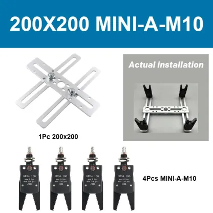 Oblique arm machine, jig frame, manipulator accessories, clamps, holders, vacuum suction cup seat fixed 200X200mm-BOLTTE