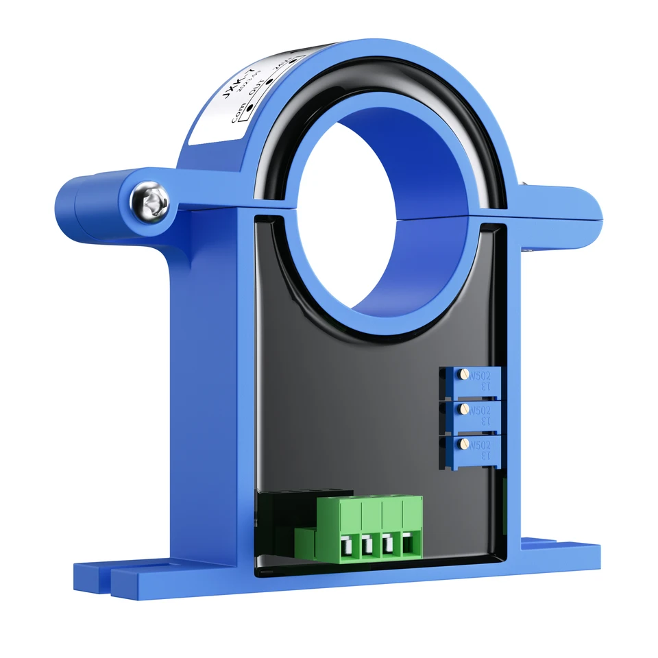 Split Core Current Transmitter 0-500A AC DC Hall Current Sensor Transducer 20mm Hole 0-10V 4-20mA RS485 Current Transmitter-BOLTTE