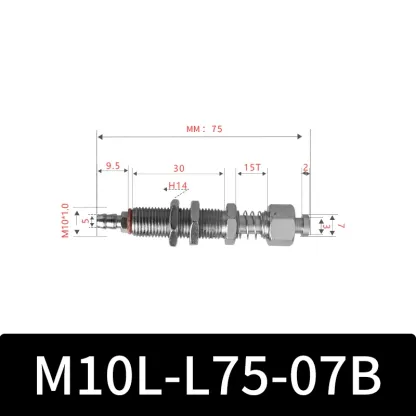 M12-07B Series Small Air Pneuamtic Parts Fixture Rubber Sucker Pad Silicone Vacuum Suction Cup Mount-BOLTTE