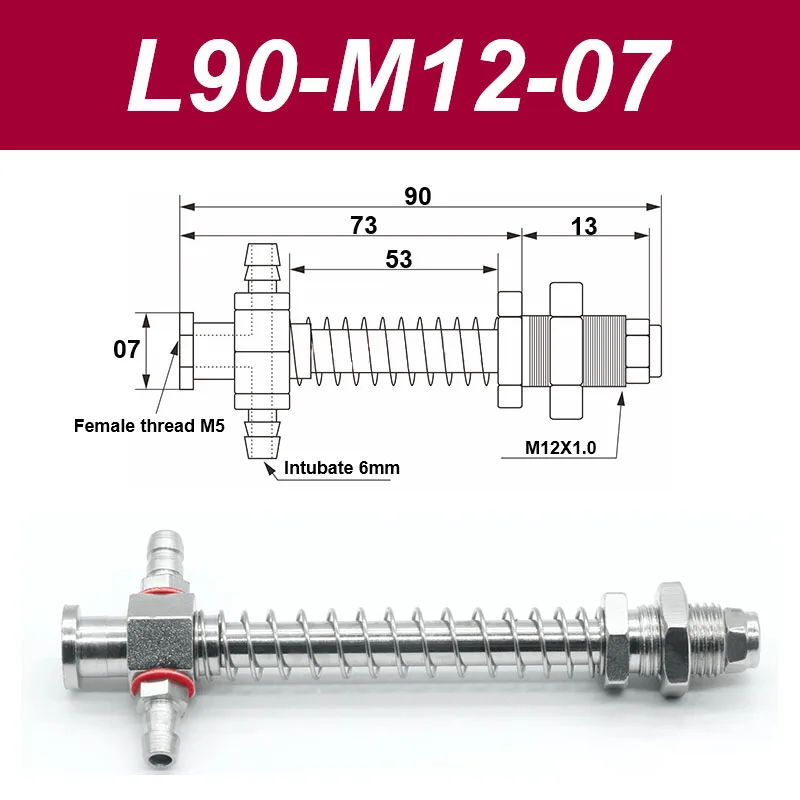 Vacuum suction cup base samll head 7mm hardware manipulator fixture accessories pneumatic support tail Side air intake-BOLTTE