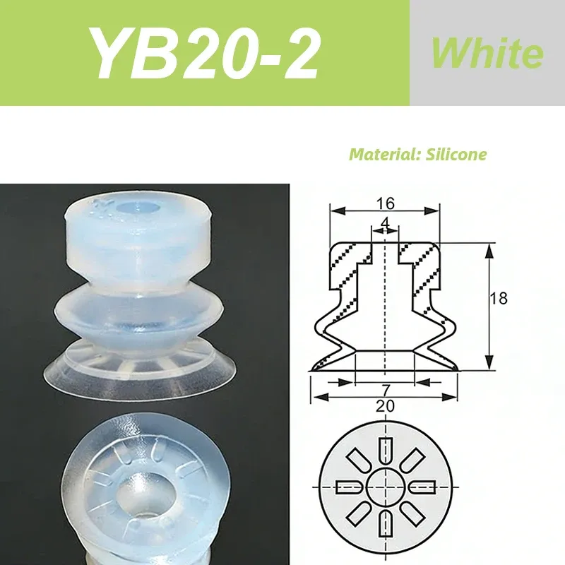 Packaging Machine Bag Opening Vacuum Suction Cup APEX25 APEX30 M15 YB20-2 Robotic Arm Film Plastic Bag Accessories Pneumatic-BOLTTE