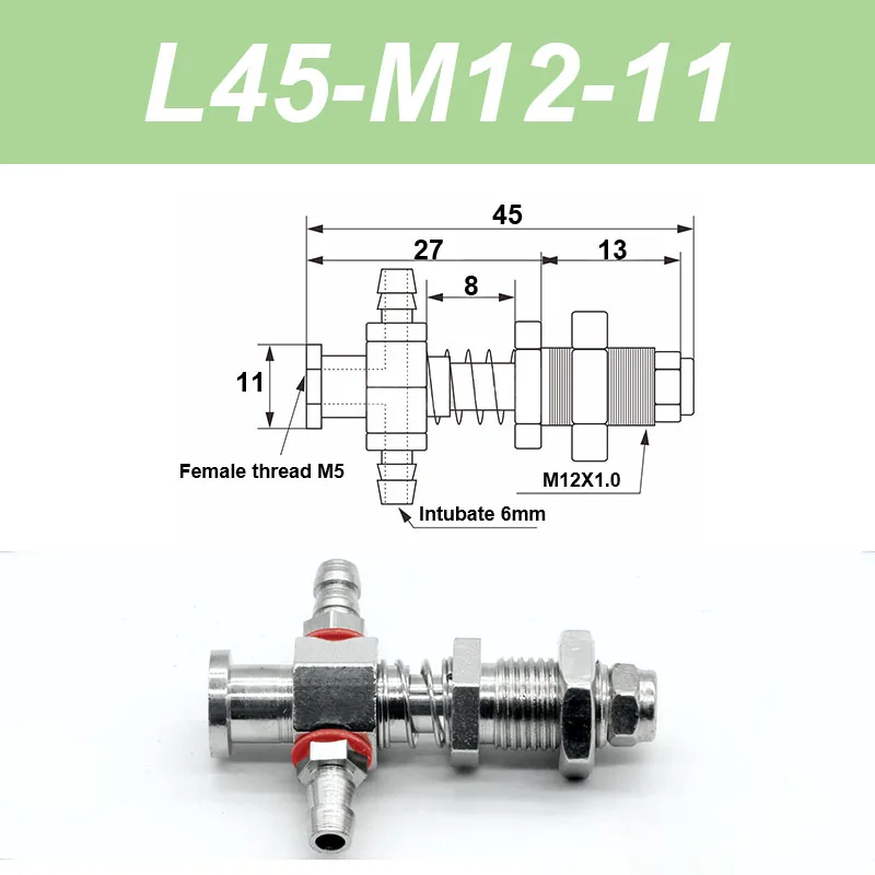 Vacuum suction cup base big head 11mm hardware manipulator fixture accessories pneumatic support tail Side air intake-BOLTTE