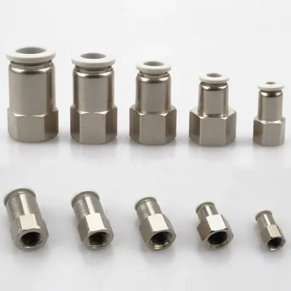 PCF 1/8" 1/4" 3/8" 1/2" BSP Female x 4 6 8 10 12 14 16 mm Tube Brass Pneumatic Air Fittings Push In Connector For Air Compressor-BOLTTE