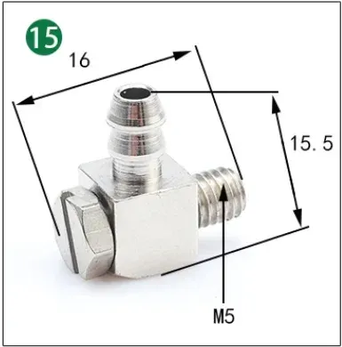 Manipulator accessories Suction cup large end small end fitting M5 tooth adapter iron tee elbow joint quick screw pneumatic-BOLTTE