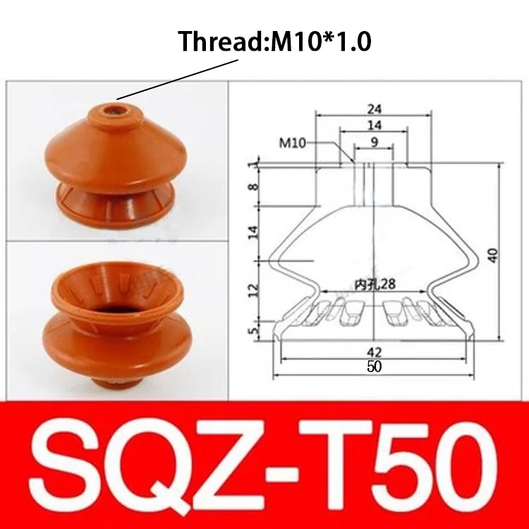 Pneumatic Vacuum Suction Cup SQZ Silicone Sucker for Injection Molding Machine Automatic Grab Workpiece Manipulator Accessories-BOLTTE