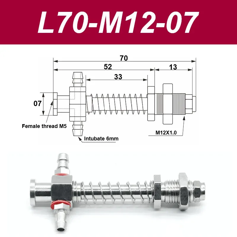 Vacuum suction cup base samll head 7mm hardware manipulator fixture accessories pneumatic support tail Side air intake-BOLTTE