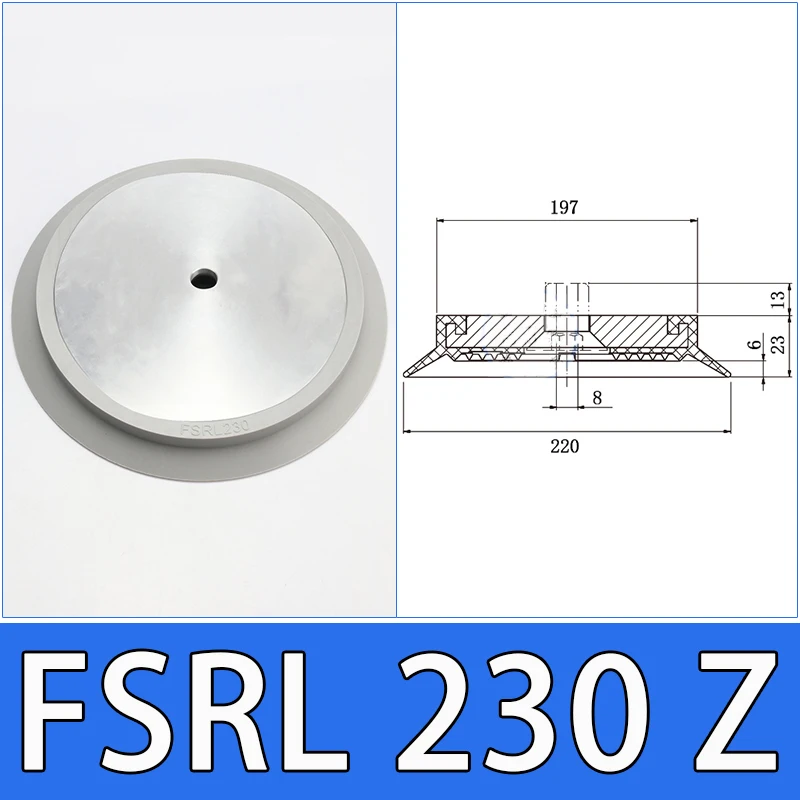 Vacuum suction cup industrial robotic arm suction cup single-layer170 230 290mm silicone strong heavy-duty pneumatic suction cup-BOLTTE