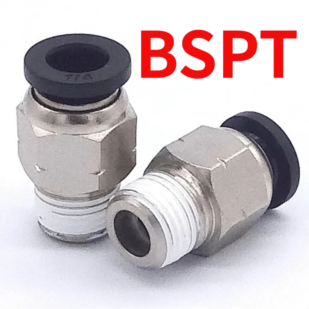 1/8" 1/4" 3/8" 1/2" NPT Male Female 1/8"- 5/8" Inch Tube OD Elbow Pneumatic Push To Connect Air Fitting Quick Release Connector-BOLTTE