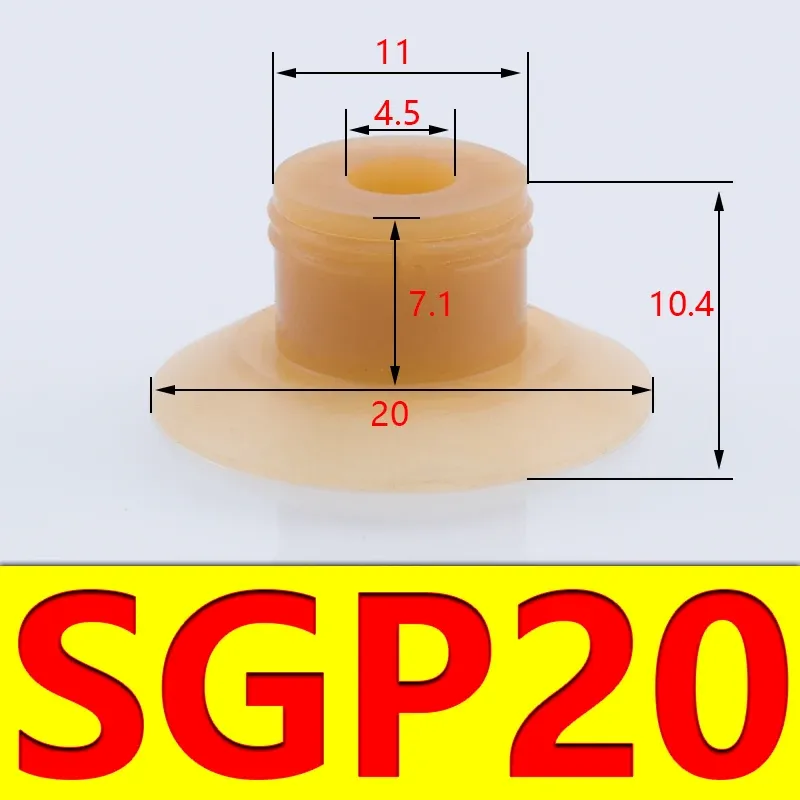 Vacuum Suction Cup Strong Suction Pneumatic Accessories Manipulator Accessories Suction Cup Diameter 15/20/24/30/40mm SGP-BOLTTE